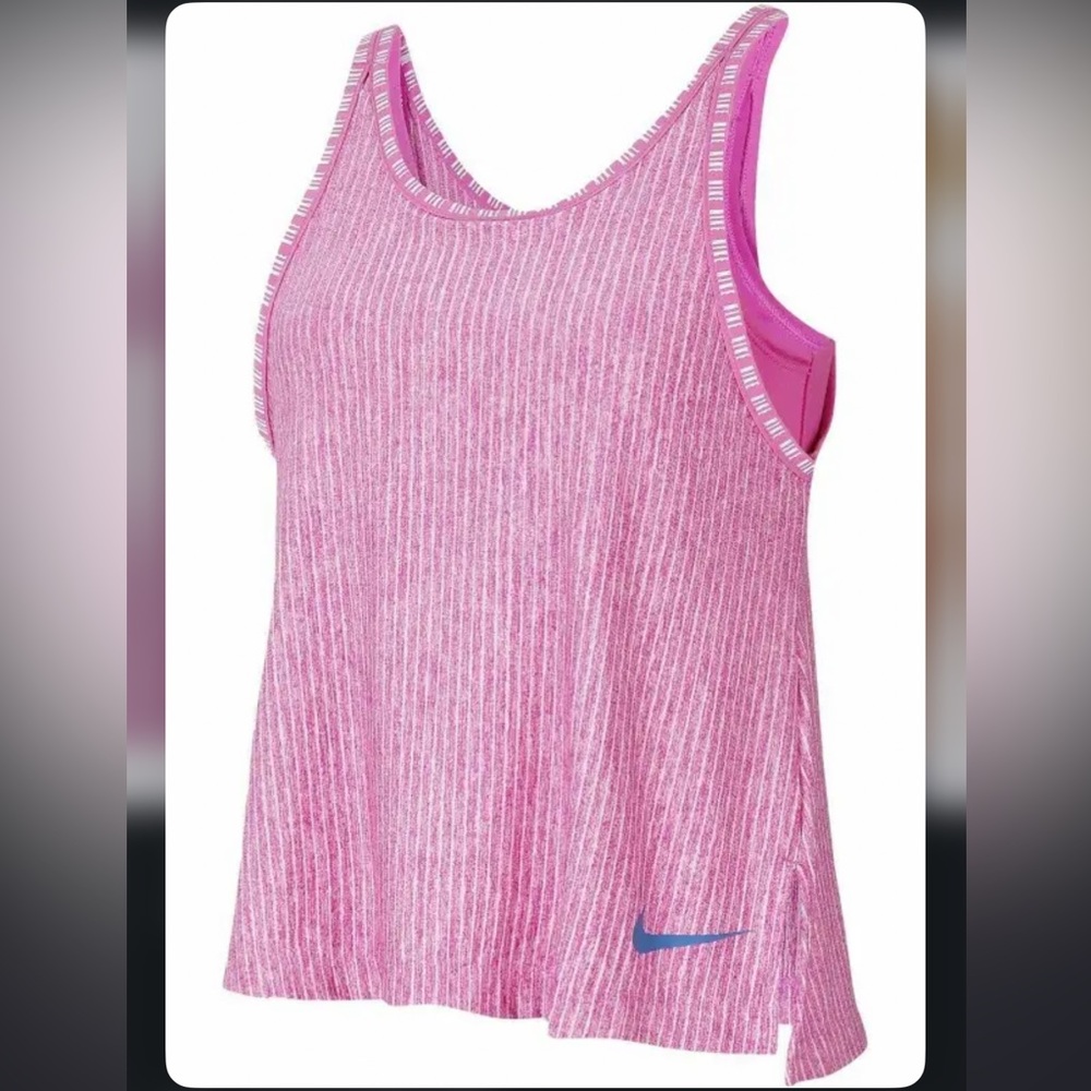 NWT Nike Dri-fit 2-in-1 Pink Workout Tank Top w/ Built in Sports Bra